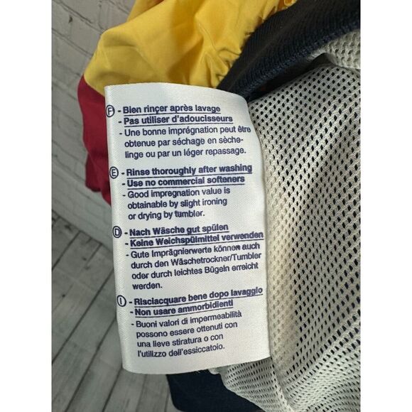 CUTTER & BUCK yellow blue red CLIMAGUARD mens windbreaker coat size L NWT - Picture 8 of 12